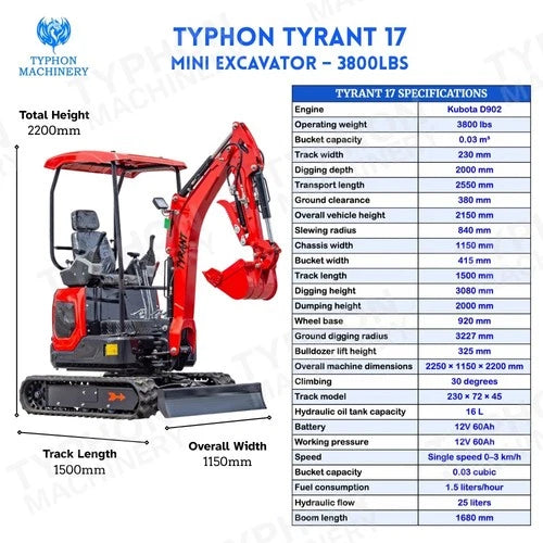 TYRANT 17 mini excavator photo 8