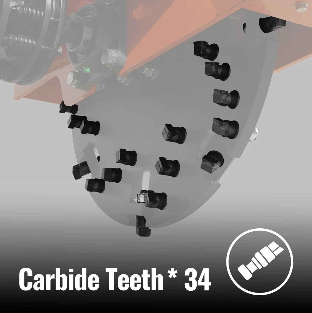 SG24 3-Point PTO Stump Grinder - 24 in Flywheel, 34 Carbide Teeth, 15-45 HP Tractors