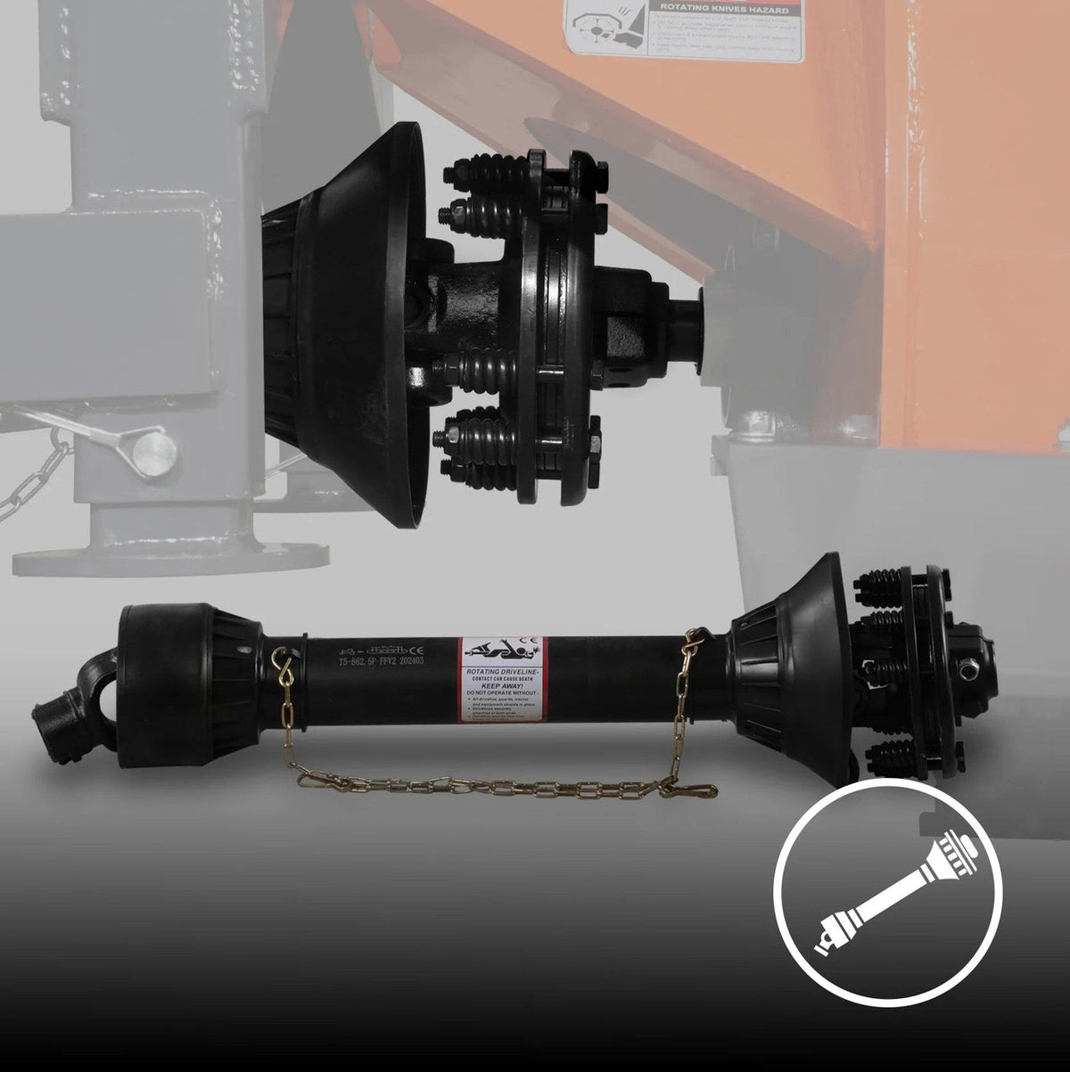 SG24 3-Point PTO Stump Grinder - 24 in Flywheel, 34 Carbide Teeth, 15-45 HP Tractors