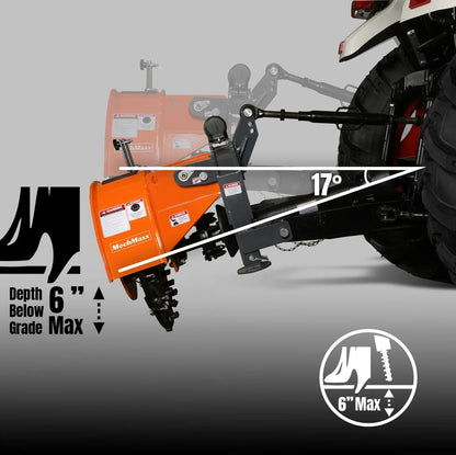 SG24 3-Point PTO Stump Grinder - 24 in Flywheel, 34 Carbide Teeth, 15-45 HP Tractors