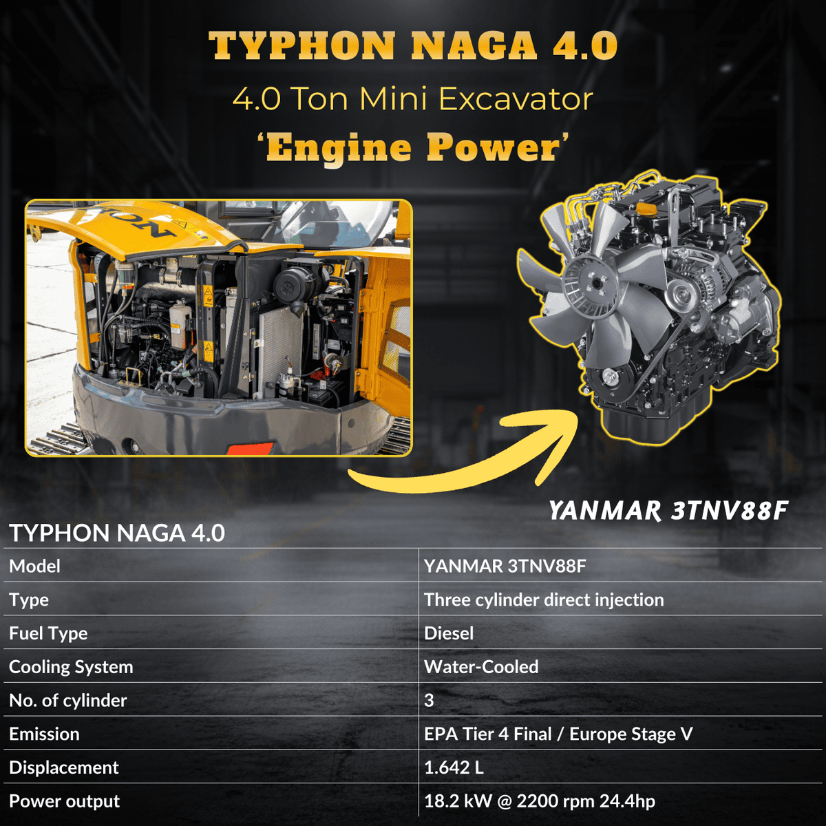 TYPHON NAGA 4.0 mini excavator photo 4