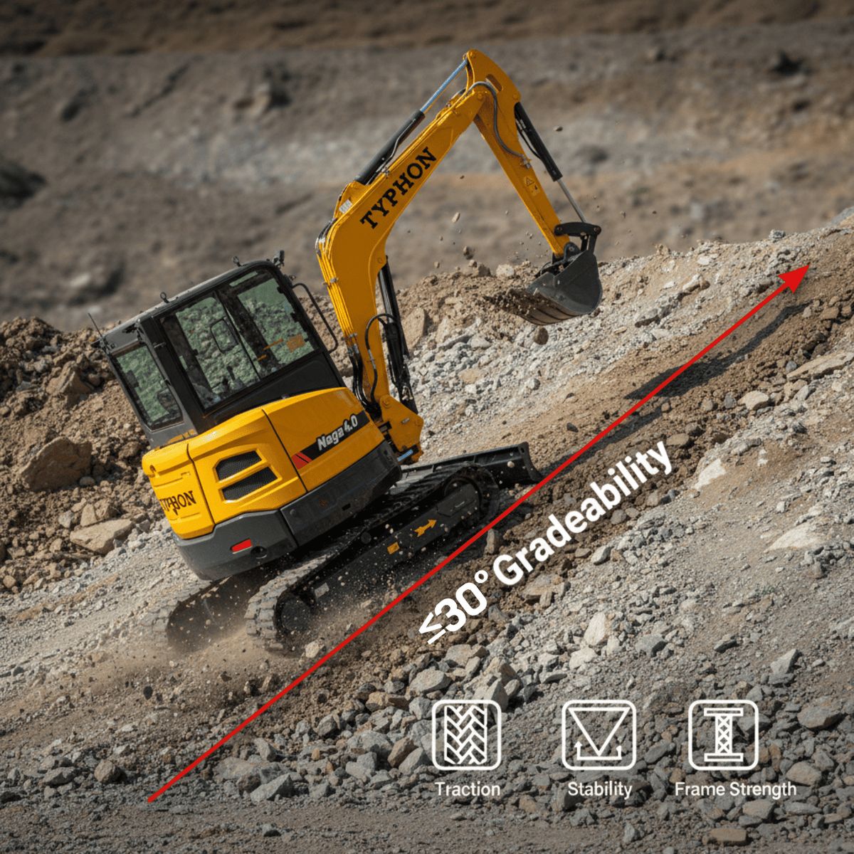 TYPHON NAGA 4.0 mini excavator photo 6