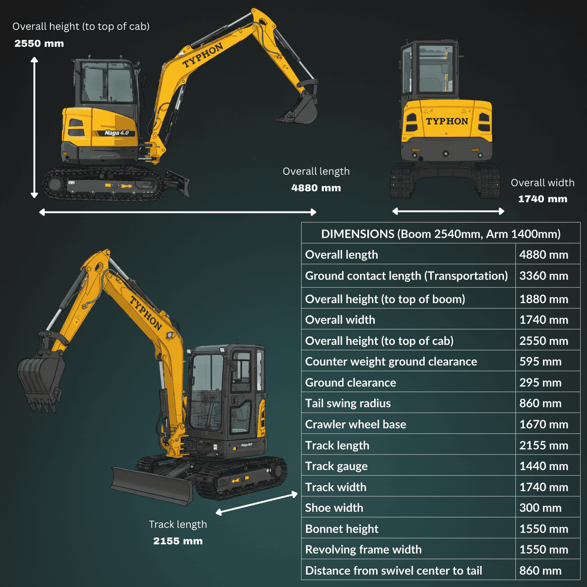 TYPHON NAGA 4.0 mini excavator photo 11