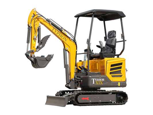 TYPHON TERROR XIX STORM Mini Excavator - 1.8 Ton Kubota D902 Diesel with Swing Boom and Canopy